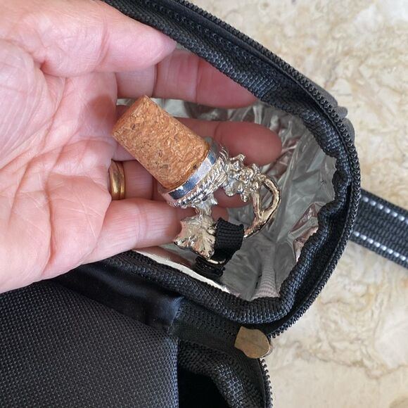 NEW! ALLCAMP Wine Tote Bag with Cooler Compartment Two Sets of Tableware Picnic - Picture 5 of 9